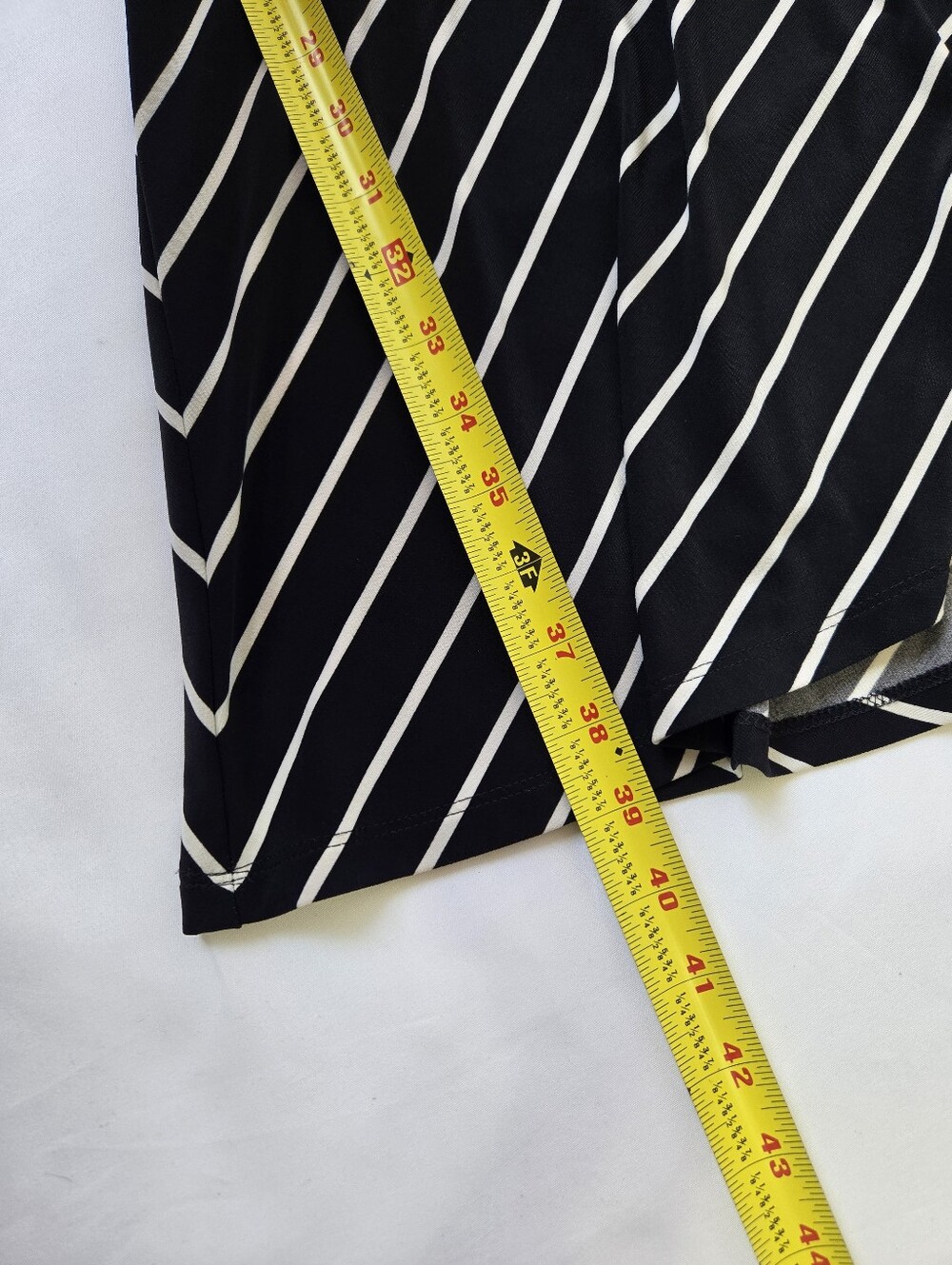 Lauren Ralph Lauren Dress Womens 12 Black White Striped Fit Flare Classic - Picture 8 of 10